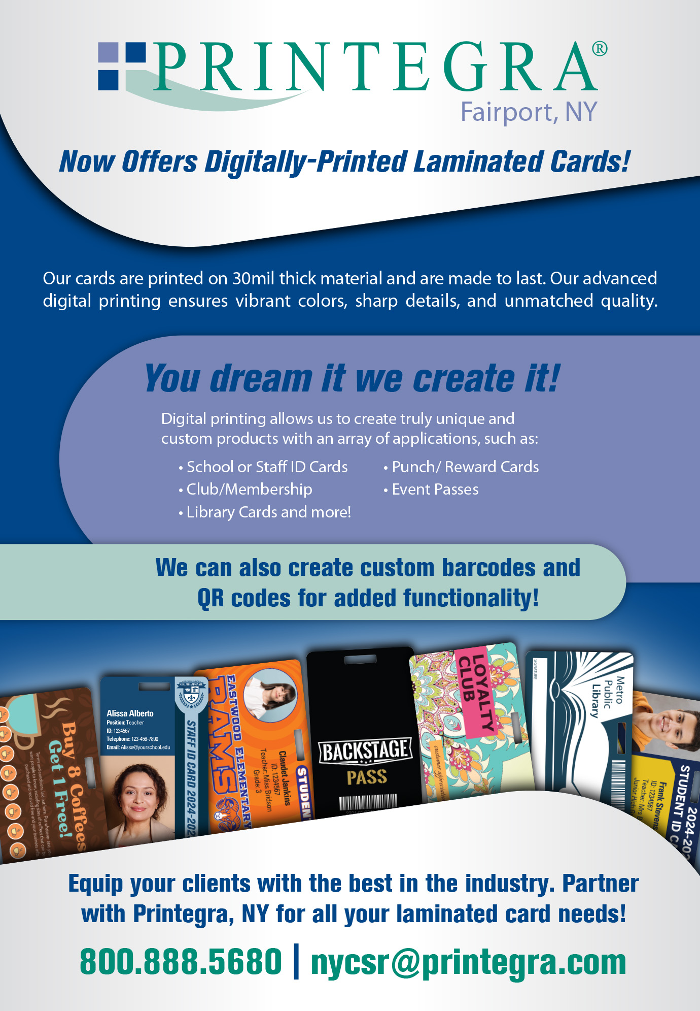 Laminated Cards Printegra